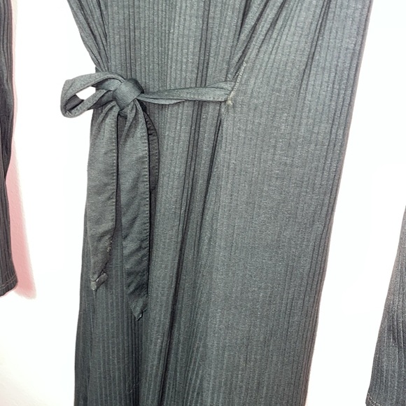 Enza Costa Ribbed Forest Green Wrap Dress - Picture 5 of 6